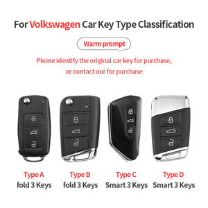 Pour Volkswagen Sagitar, Lavida, Bora, Jetta, Golf et <span class=keywords><strong>Tiguan</strong></span> L, étuis de clés de voiture en cuir et TPU souple, couverture intégrale, vente en gros d'usine - Product Image 4