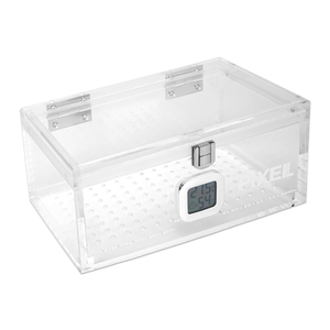 Humidor de Cigarros Acrílico Hermético, Caja Transparente para Cigarros de Escritorio con Higrómetro, Caja de Exhibición Acrílica con Capacidad para hasta 50 Cigarros - Product Image 3
