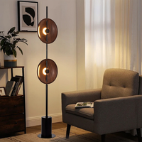 Lampe de sol LED en marbre et fer de style nordique avec design ultra-fin pour salon, chambre et bureau