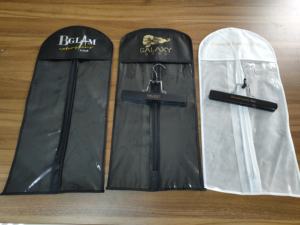 Cintre pour perruque noir personnalisé sacs d'emballage de cheveux sac de rangement pour perruque sac d'<span class=keywords><strong>extension</strong></span> de cheveux et cintre avec partie en métal noir - Product Image 5