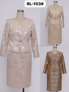 Conjunto de ropa de dos piezas para mujer talla grande hasta 5XL, traje de iglesia, abrigos y vestidos para damas. - Product Image 6