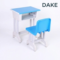Vente en gros usine Dake : Pupitres et chaises scolaires modernes et simples, modèles améliorés, individuels ou doubles, réglables, en plastique, 1 tiroir
