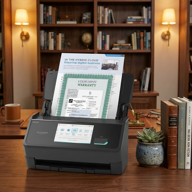 Original R_icoh ScanSnap IX2500 Wireless A4 Duplex Document Scanner 45ppm 100-Sheet ADF Wi-Fi 6 Office Receipt Scanner