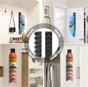 Organizador de Gorras de Béisbol, Soporte para Gorras de Pared con Adhesivo Fuerte, Colgador de Gorras para Puerta o Armario, Organizador de Gorras - Product Image 5