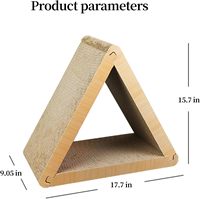 Griffoir pliable triangulaire en carton pour chat, 6 faces utilisables, griffoir vertical pour chat d'intérieur