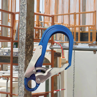Mousqueton de sécurité double action JENSAN JS-A2022 en fonte zinguée jaune, traité thermiquement, certifié ANSI, pour l'industrie lourde
