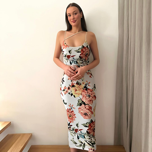 Offre Spéciale femmes décontracté robe d'été mode filles femmes modeste licou sans manches longues robes pour la fête quotidienne plage - Product Image 4