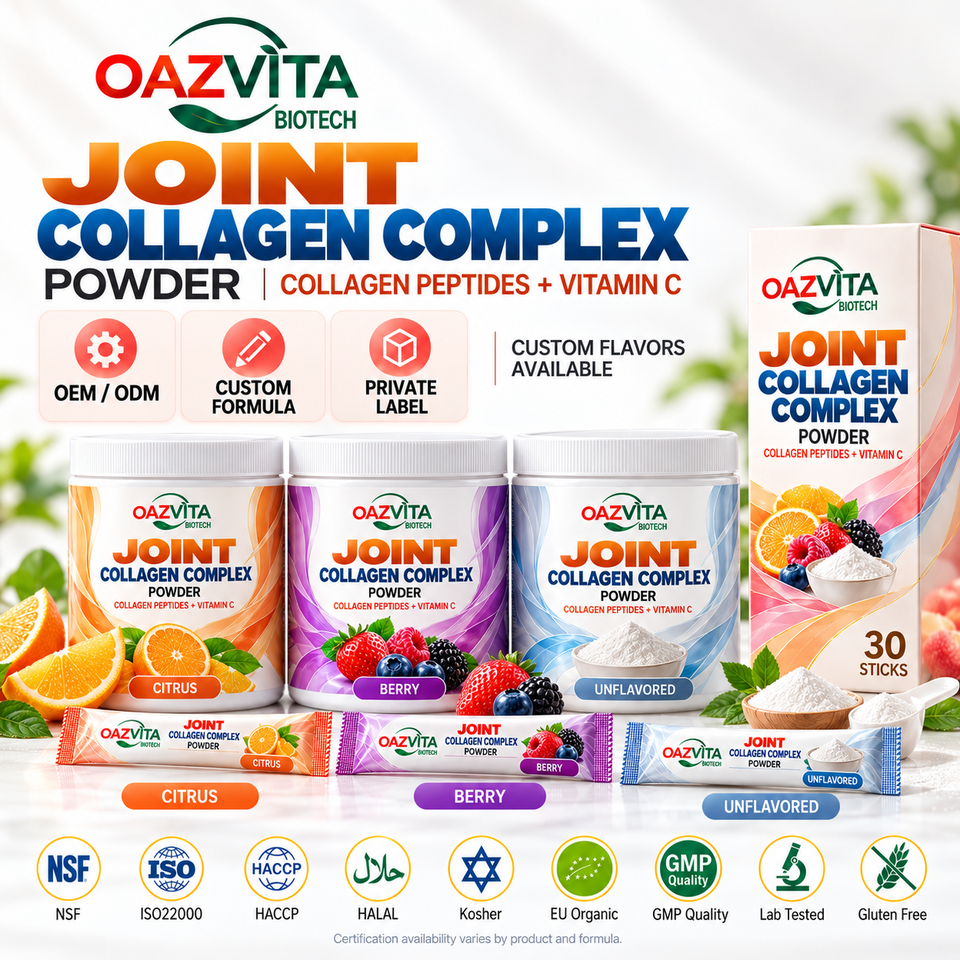 OAZVITA Collagen Peptides Vitamin C Powder OEM Private Label Joint ...