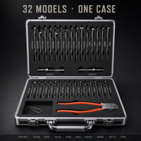 Outils de crochetage de serrures de voiture originaux 32 pièces Lishi 2 en 1 Décodeur d'allumage