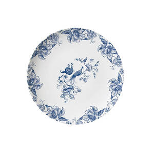 皇家奢华蓝白陶瓷餐具精致骨瓷充电板派对和婚礼桌面租赁餐具 - Product Image 6