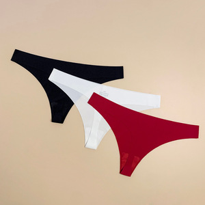 Tanga sin Costuras de una Pieza con Entrepierna de Algodón, Cintura Baja, Spandex/Nylon, Transpirable, de Secado Rápido, Ropa Interior Deportiva de Yoga para Mujer - Product Image 4