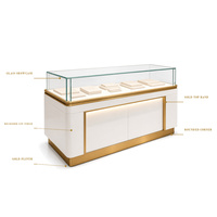 Petite vitrine de présentation de bijoux avec éclairage LED, design écologique pour les comptoirs et kiosques de bijouteries