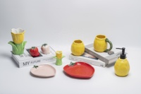 Vase de table en céramique de porcelaine, design moderne et écologique, fleur de citron hydroponique simulée, pour la décoration du salon, du bureau ou du bureau à domicile