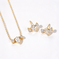 Parure de bijoux en moissanite taille poire S925 VVS1, collier et boucles d'oreilles pendantes, bijoux délicats pour usage quotidien, cadeau avec certificat