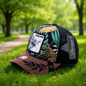 Cappello Trucker Bonnie a 6 Pannelli in Rete, Regolabile, Unisex, Casual, Primavera-Estate, con Design Ricamato - Product Image 2