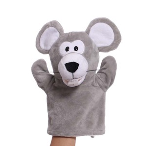 Marionnette à main en <span class=keywords><strong>peluche</strong></span> avec bouche mobile - Marionnette d'animal de dessin animé pour la maternelle et l'interaction parent-enfant - Product Image 5