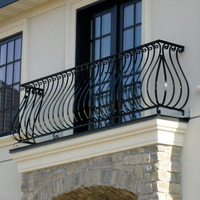 Benutzer definierte zeitgenössische schmiede eiserne Treppen geländer Spiral/gebogene Treppe Handlauf Design Balkon geländer