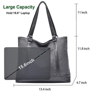 Sac fourre-tout en toile de coton personnalisé pour femme, multi-usages, de haute qualité, pour ordinateur portable et travail, avec compartiment pour ordinateur - Product Image 2