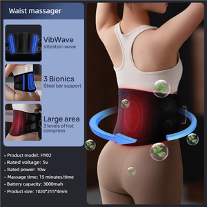 Cinturón de masaje Lumbar inalámbrico con compresa caliente con calor y vibración Masajeador de espalda baja Terapia Cinturón de masaje de cintura - Product Image 2