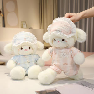 Nueva Moda de San Valentín, 520, Ropa de Dormir con Flores, Linda Muñeca de Oveja de Peluche, Muñeca Reconfortante de Algodón PP de 31 cm a 50 cm para Bebés - Product Image 2