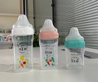 Hochwertige PP-Babyflasche für Hohe Temperaturen Beständig Nicht-Toxisch 0-12 Monate Bedrucktes Muster BPA-Frei Lebensmittelsicher Umweltfreundlich