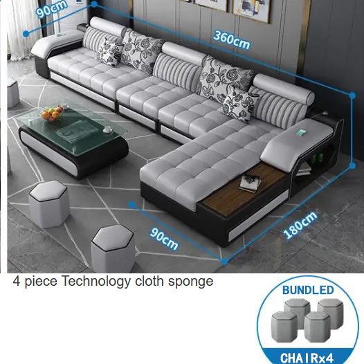 Grigio medio 4 pezzi (spugna)