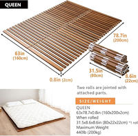 Offre Spéciale 2026 – Cadre de Lit Rétractable Multifonctionnel Pliable en Bois Massif, Style Moderne et Minimaliste, Idéal pour l'Aménagement au Sol