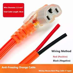 Prise mâle-femelle en cuivre pur épaissie pour véhicule électrique, port de charge de batterie au lithium haute puissance, prise de type T recouverte - Product Image 4