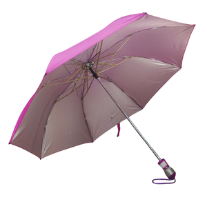 Pink 2 Fold <b>Umbrella</b> Compact Lightweight Travel Rain <b>Umbrella</b> for Men and Women with Strong Wind Resistant Frame - Product Image 2