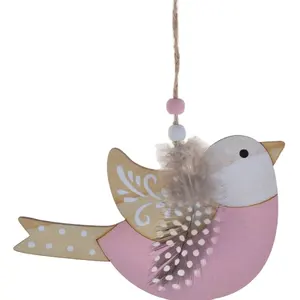 Bajo Precio Mini de pájaro de madera colgante Shabby Chic país artículos decoración hogar