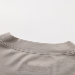 Camiseta de Manga Corta de Lana de Alta Calidad para Hombre, Cuello Redondo, Tops de Lana Merino Superfina - Product Image 5