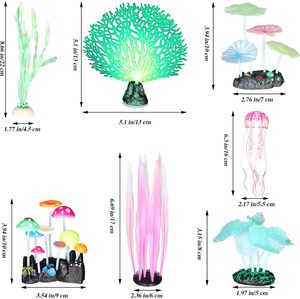 Ama-Zon Hot Sale <span class=keywords><strong>Aquarium</strong></span> Ornamenten Grind Gloeiende Drijvende Plant Diy Terraria Gloeien In Het Donker Voor Aquariumdecoraties - Product Image 5