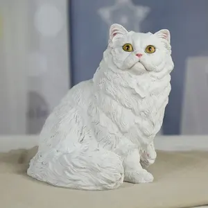 Домашний декор милый персидский кот из смолы статуэтка спящего кота фигурки активированное животное для сада уличное украшение 3D на заказ