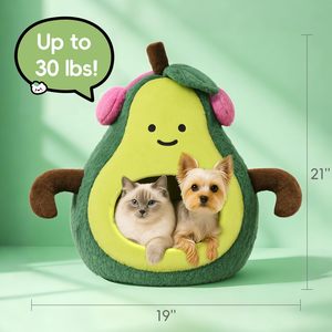 Soft Cute <strong>Cat</strong> <strong>Beds</strong> for Indoor <strong>Cats</strong> Puppy Avocado <strong>Shape</strong> <strong>Cat</strong> Cave <strong>Bed</strong> Cartoon Washable Pet <strong>Beds</strong> for Kitten and Puppy - Product Image 5