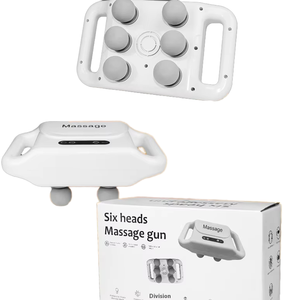 Drahtlose <span class=keywords><strong>6</strong></span>-Kopf-Faszienpistole für Hochfrequenz-Vibrations-Körpermassage-Nacken <span class=keywords><strong>massage</strong></span> gerät zur Muskel entspannung im Taillen beinarm - Product Image 1