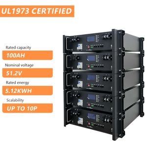 แบตเตอรี่จัดเก็บพลังงาน LiFePO4 แบบติดตั้งบนชั้นวาง ได้รับการรับรองมาตรฐาน UL1973 แรงดัน 51.2V ความจุ 100AH 5KWh/10KWh/15KWh สำหรับเชิงพาณิชย์และอุตสาหกรรม - Product Image 2