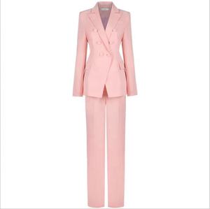 Completo pantalone elegante <span class=keywords><strong>rosa</strong></span> da <span class=keywords><strong>donna</strong></span> 2024 - Abito formale da ufficio per <span class=keywords><strong>donna</strong></span> - Product Image 3