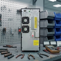 Fuente de Alimentación UPS en Línea de 10 kVA, 10 kW, 10 k9kW, Estabilización de Voltaje para Centros de Datos, Protección Contra Cortes de Energía, Batería de Litio Inteligente
