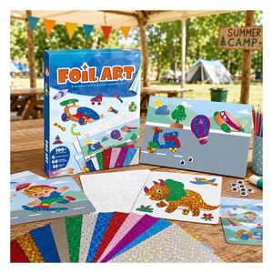 Kit de Bricolage Dinosaure Personnalisé avec Autocollants Métalliques Scéniques, Jeu de Coloriage Préhistorique, Cadeau Éducatif pour Enfants Scolaires - Product Image 5