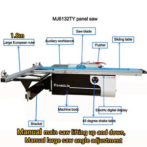 Hoge kwaliteit MJ6132TY horizontale CNC houtbewerkings paneelzaag voor tafelzagen en nesting, met motor als kerncomponent - Product Image 2