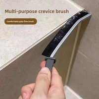 Brosse de nettoyage multifonctionnelle pour coins morts, manche en plastique, poils en nylon industriels pour salle de bain, carrelage, cuisine, toilettes, poussière