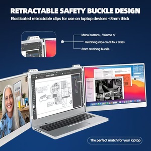 14 Inch Triple Laptop <strong>Screen</strong> for <strong>Computer</strong> Expand Your View with a Seamless Triple Monitor Setup - Product Image 3