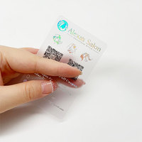 Nouveau design de carte de visite transparente hologramme mat étanche personnalisée en usine
