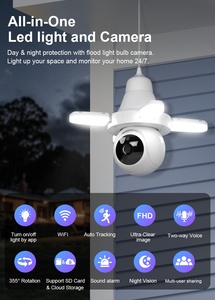 Cámara Bombilla LED ShooCam E27 3MP WIFI con Visión Nocturna Infrarroja, Luz Blanca, Vigilancia de 360 Grados, Cámara IP para el Hogar - Product Image 5