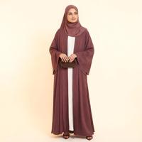 Abaya ouverte pour femmes, couleur rose vif, longueur 52-62, vêtements modestes, vêtements islamiques