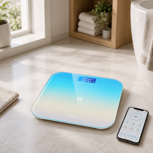 Báscula Digital Recargable para Grasa Corporal con Pantalla LED Oculta, Analizador de Frecuencia Cardíaca y IMC, Báscula de Salud para el Hogar - Product Image 4