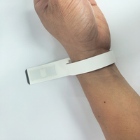 Bracelet jetable imperméable en papier synthétique PP avec impression personnalisée, RFID UHF 860~960Mhz, pour hôpitaux, festivals, événements