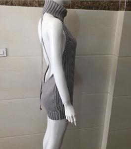 Suéter Sexy para Mujer Ecowalson, Suéter de Punto sin Mangas con Espalda Descubierta y Cuello Alto, Vestido de Cosplay de <span class=keywords><strong>Virgin</strong></span> <span class=keywords><strong>Killer</strong></span> - Product Image 5
