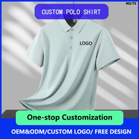 Kaos Polo Sutra Mulberry Katun Halus Pelindung Sinar Matahari Logo Sesuai Pesanan, Pakaian Tim, Pakaian Kerja, Kaos Promosi