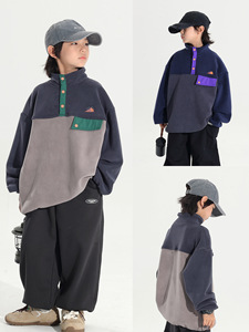 Sweat-shirt pour garçons de style japonais, automne 2025, nouveau, enfants, beau, trésor masculin, mode, couleur contrastée, manches longues, tendance - Product Image 6